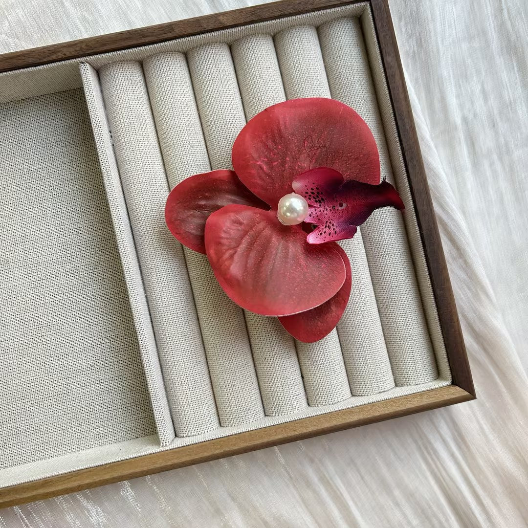 Wholesale Valentine's Day Excellent Purple Phalaenopsis Simulated Flower Atmosphere Headwear