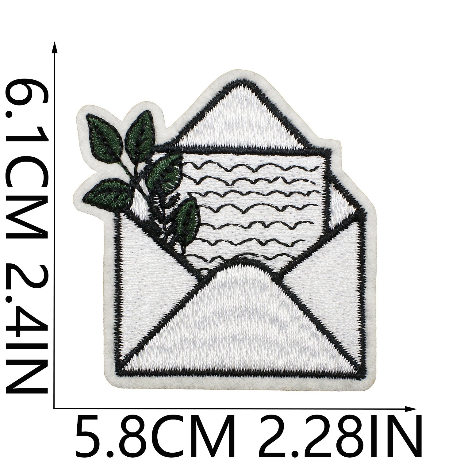 Wholesale Green Flower Butterfly Envelope Embroidery DIY Patches