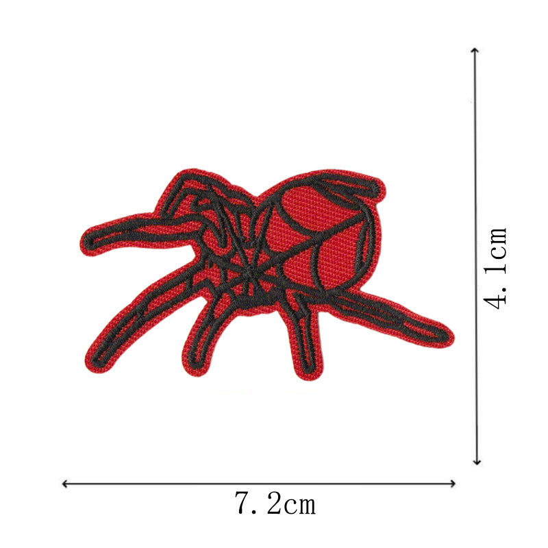 Wholesale 14Pcs Cartoon Red  Embroidered Patch Set With Letters Numbers For Towel Decoration Craft Supply