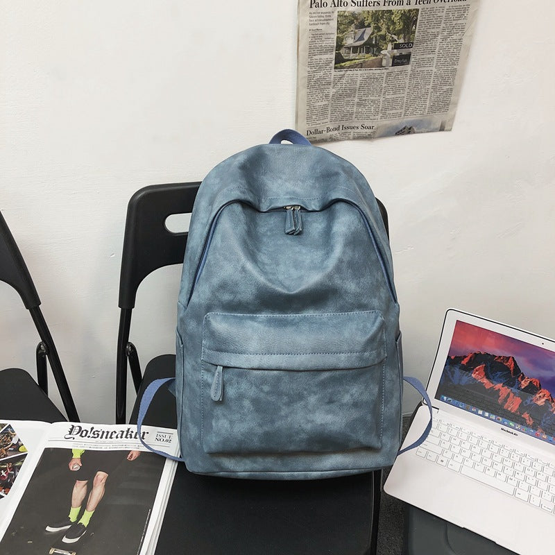 Wholesale Pu Soft  Schoolbag College Student Casual Travel Backpack