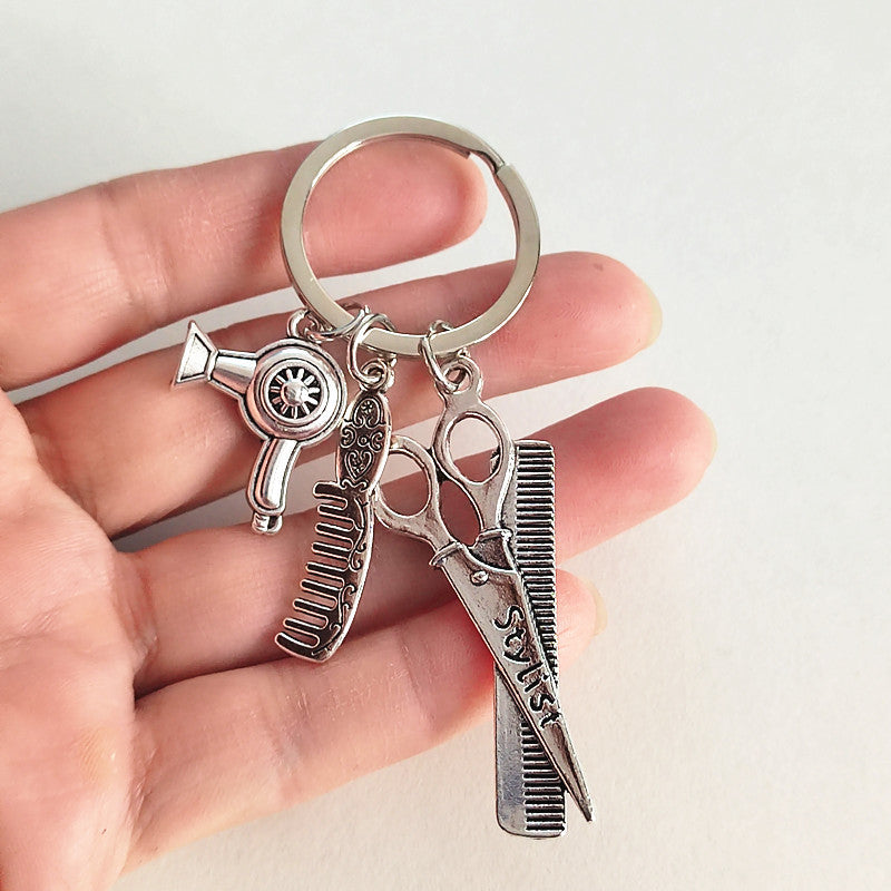 Wholesale Hair Dryer Scissors Daily Necessities Keychain