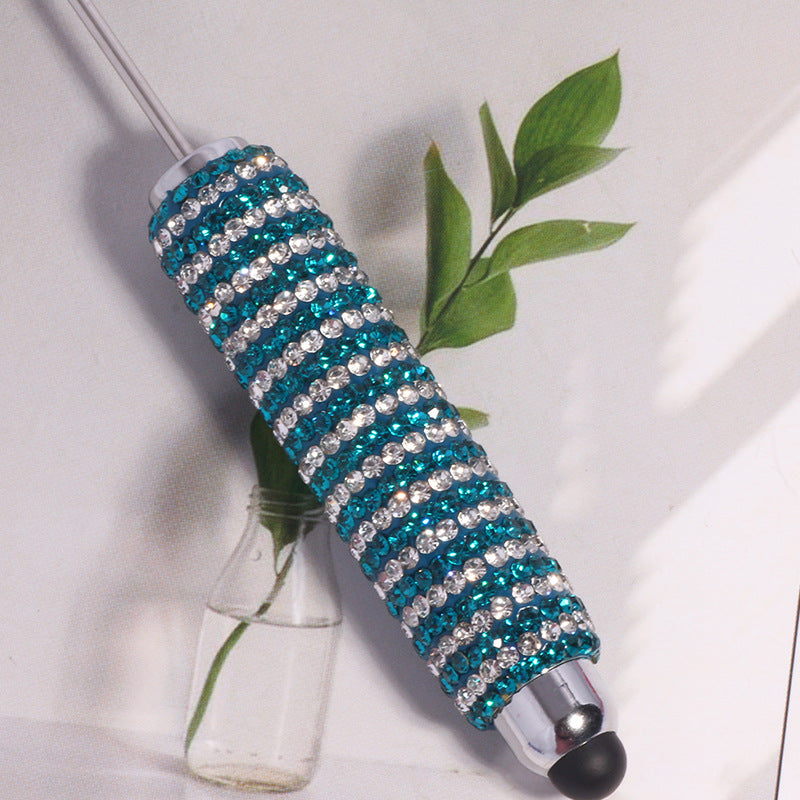 Wholesale beadable pens Full diamond color rhinestone beaded touch screen pen