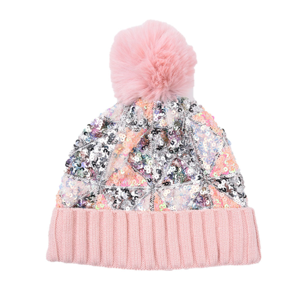 Wholesale Sequin Irregular Knitted Hats