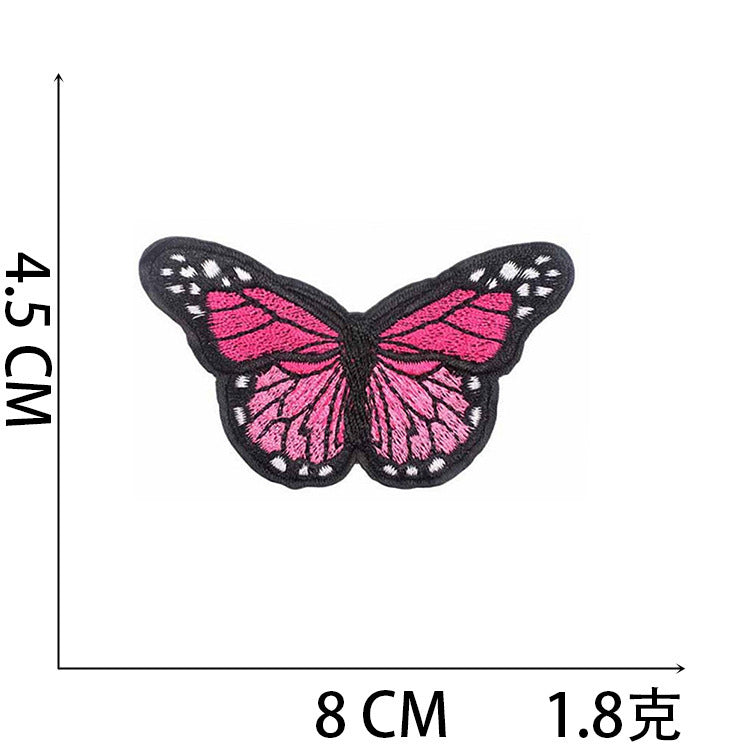 Wholesale Chic Polyester Embroidered Iron On Patches Assorted Butterfly Sunflower Designs For Clothing Craft Supply Resale
