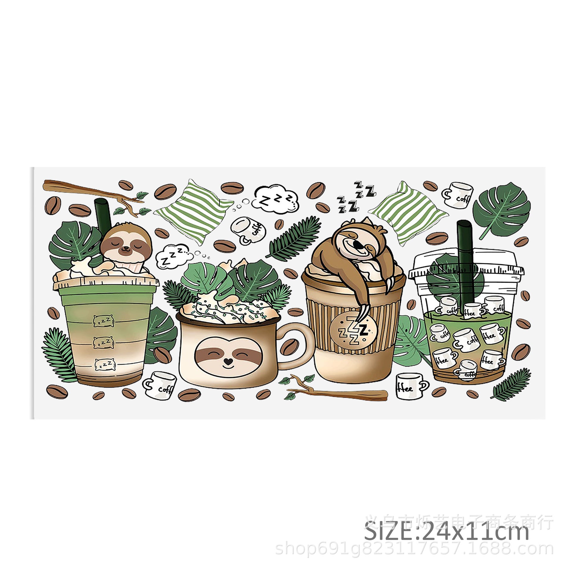 Wholesale Drink series transparent 16oz Cup UV DTF Wraps