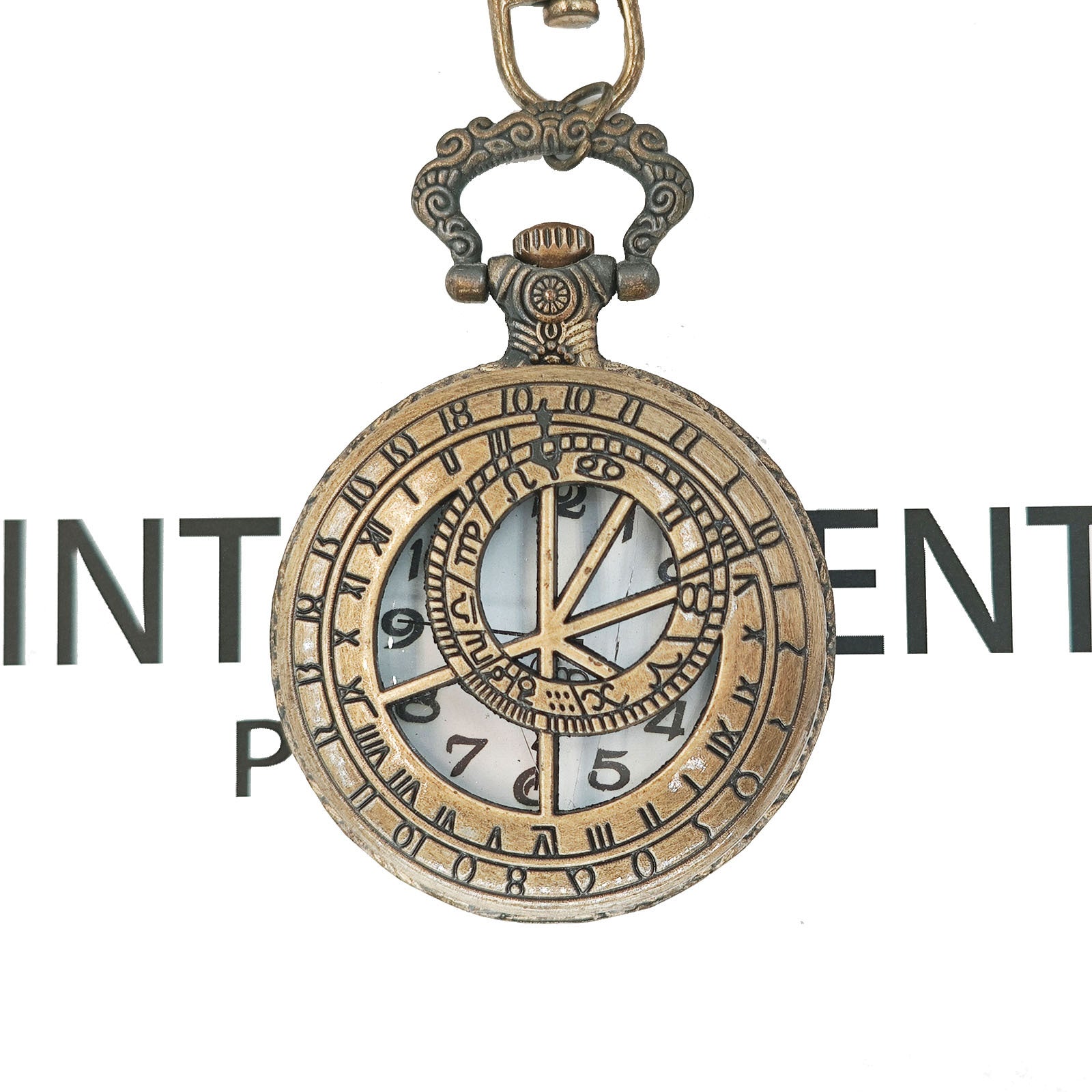 Wholesale Hollow out retro flip quartz pocket watch