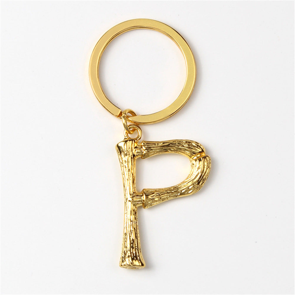 Wholesale Creative 26 English Letters Zinc Alloy Keychain