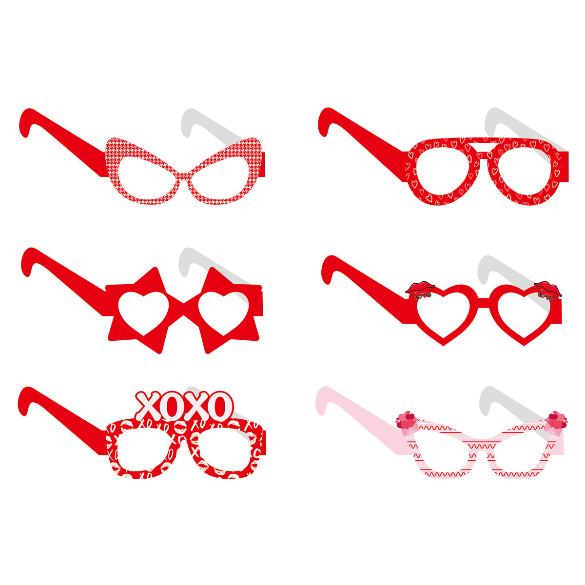 Wholesale Valentine's Day Wedding Commemorative Party Decoration Paper Love Glasses