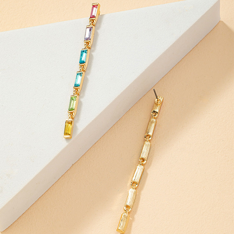 Pendientes de aleación de diamantes de color colgante al por mayor