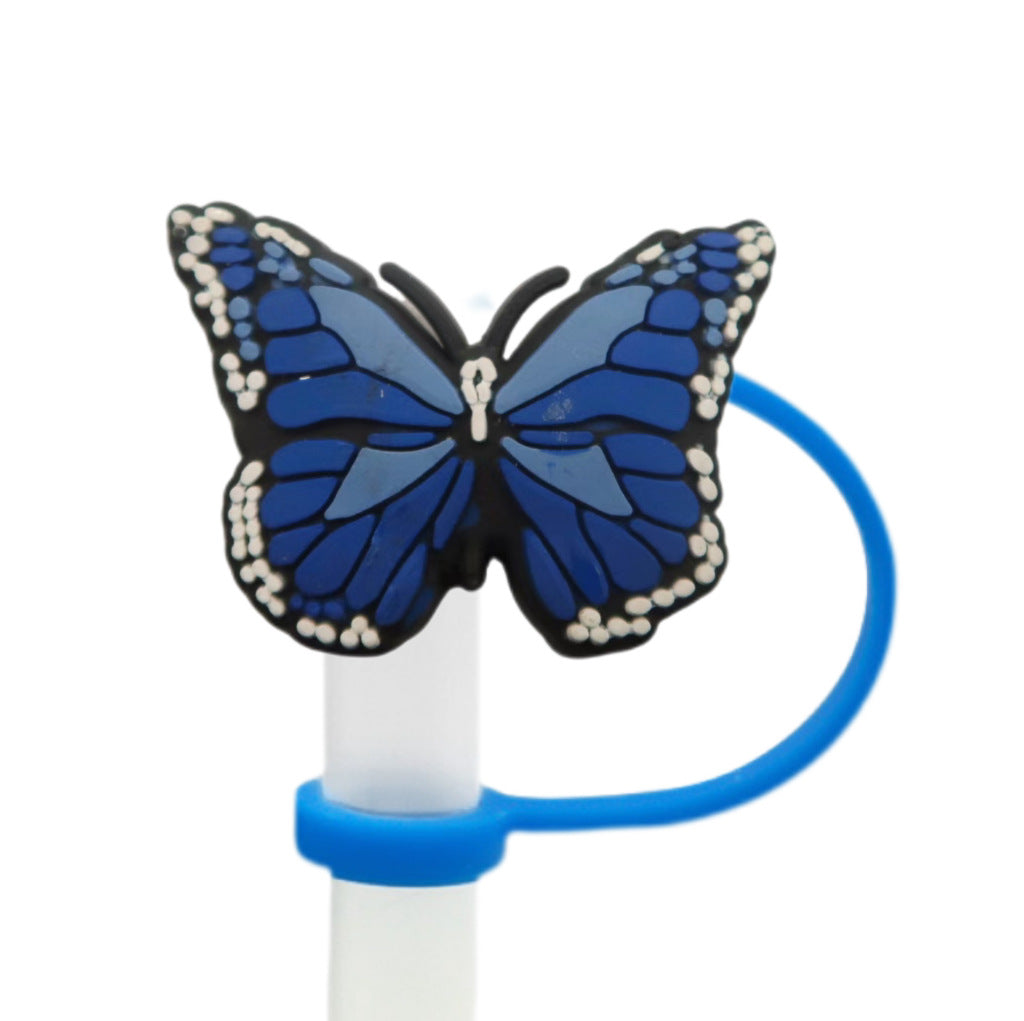 Wholesale 10pcs Butterfly Straw Cover Cute Cartoon Straw Cap Dust Plug