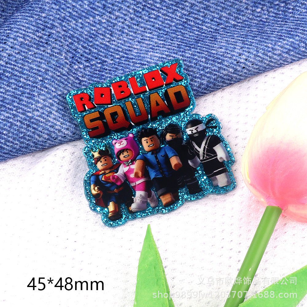 Wholesale 10pcs/ pack Cute Cartoon Character Animal Ornaments Acrylic Pins Cute DIY Accessories