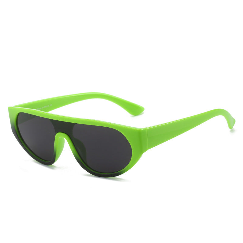 Wholesale Colorful One-piece Jelly Color Versatile Simple Sunglasses