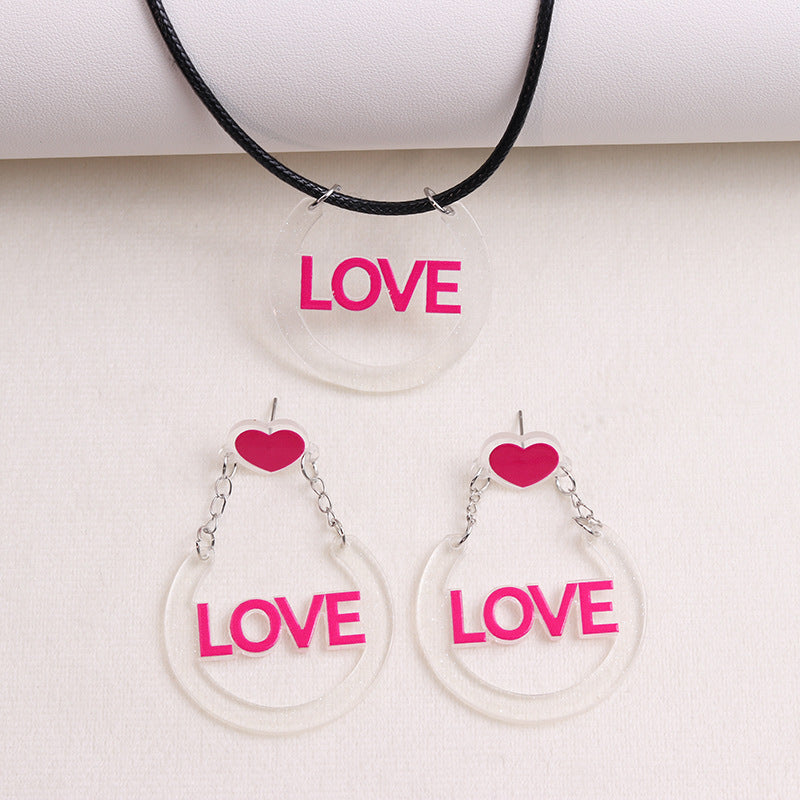 Wholesale Valentine's Day LOVE Acrylic Earrings