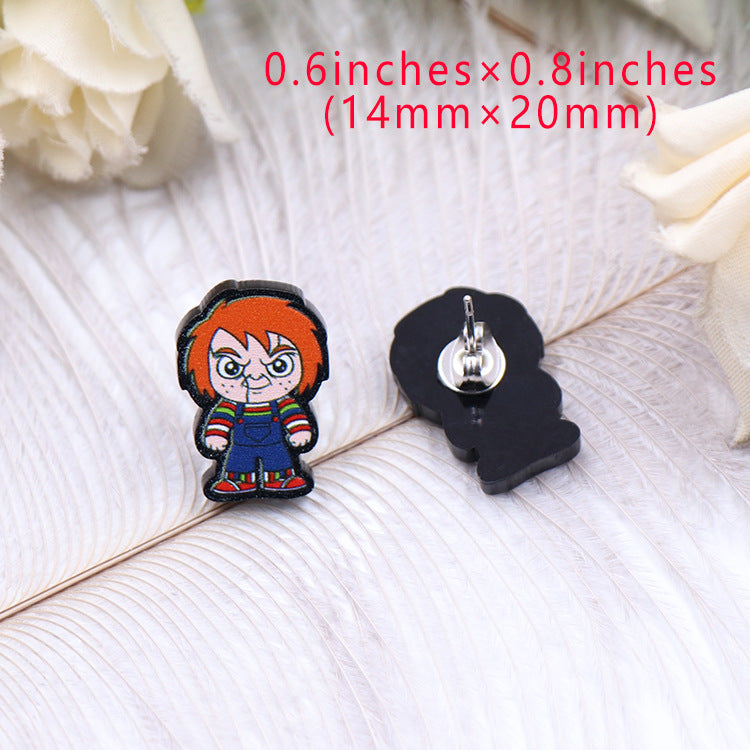Wholesale Acrylic Film Character Earrings