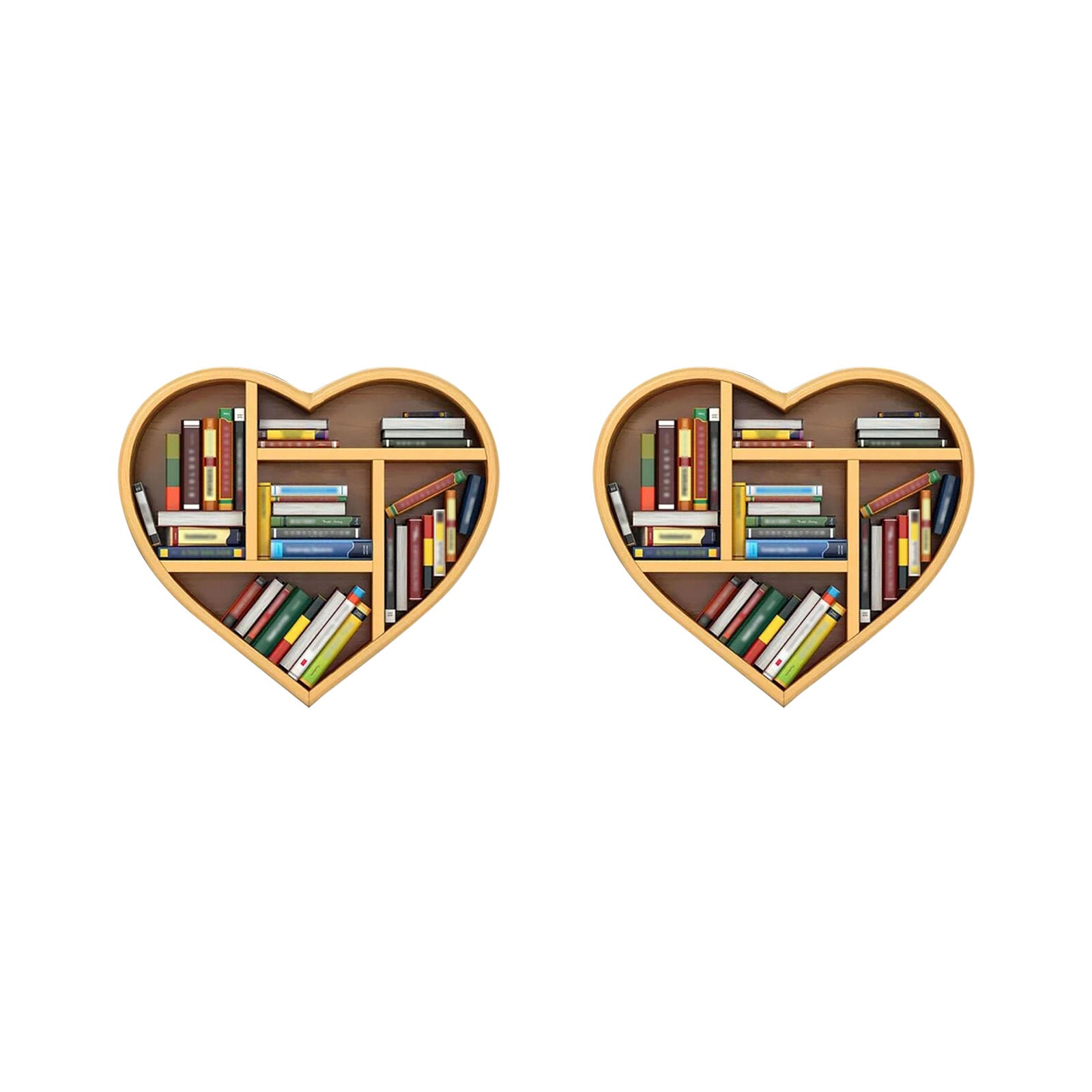 Wholesale Love Bookshelf Creative Acrylic Cartoon Earrings