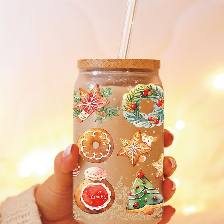 Wholesale Christmas House Cartoon Series 16oz Cup UV DTF Wraps