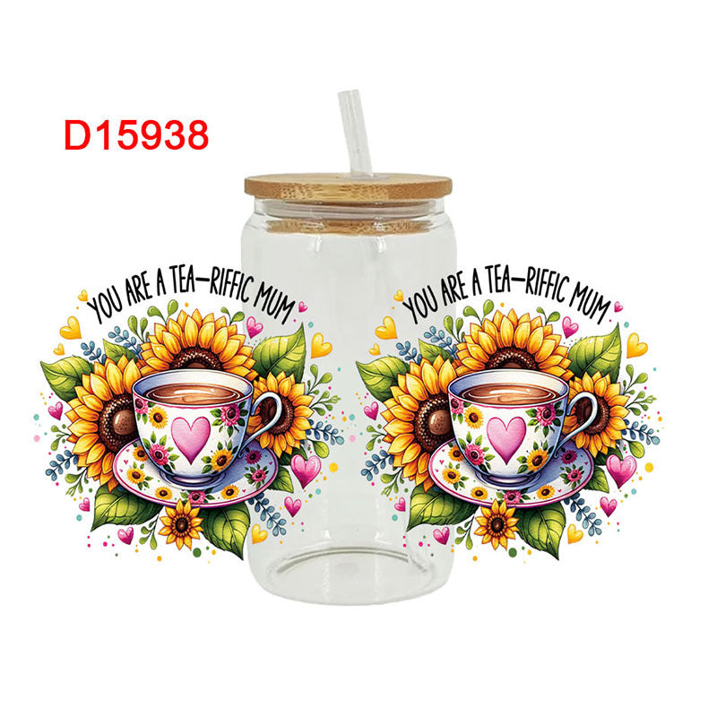 Wholesale Colored Coffee Series 16oz Cup UV DTF Wraps