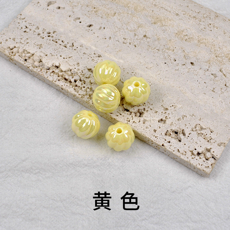 Wholesale 10PCS Acrylic Plastic Solid Color Mape Beads