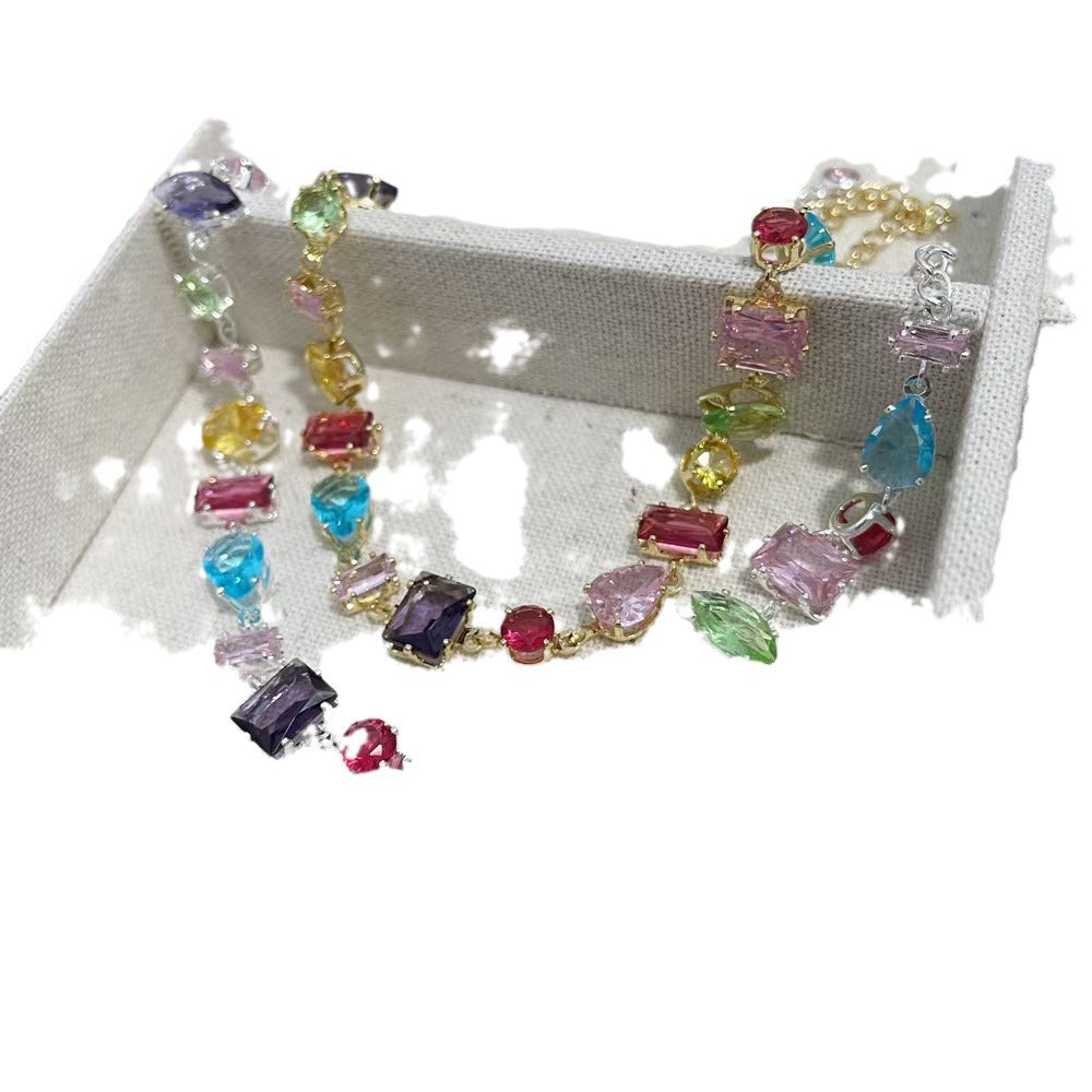 Wholesale Colored zircon full diamond bracelet