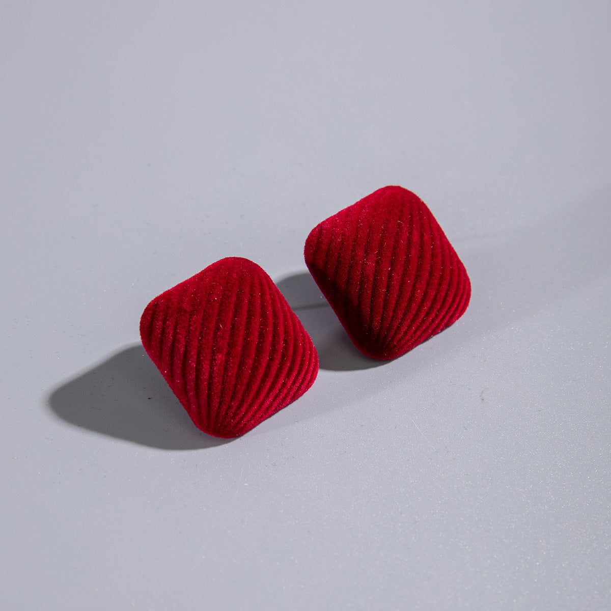 Wholesale Resin  Vintage Velvet Texture Love All-match Earrings Ear Studs