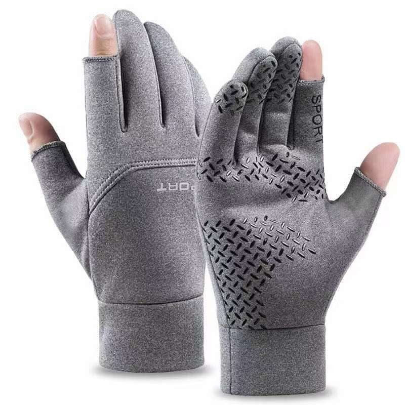 Wholesale Autumn and Winter Warm Plus Velvet Waterproof Anti-slip Touch Screen Men's Outdoor Sports Gloves