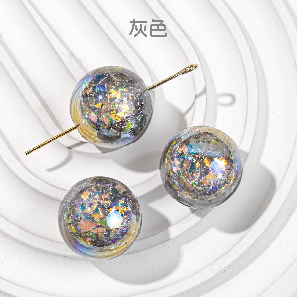 Wholesale 50pcs/1pack Colorful European Platinum Straight Hole DIY Beads