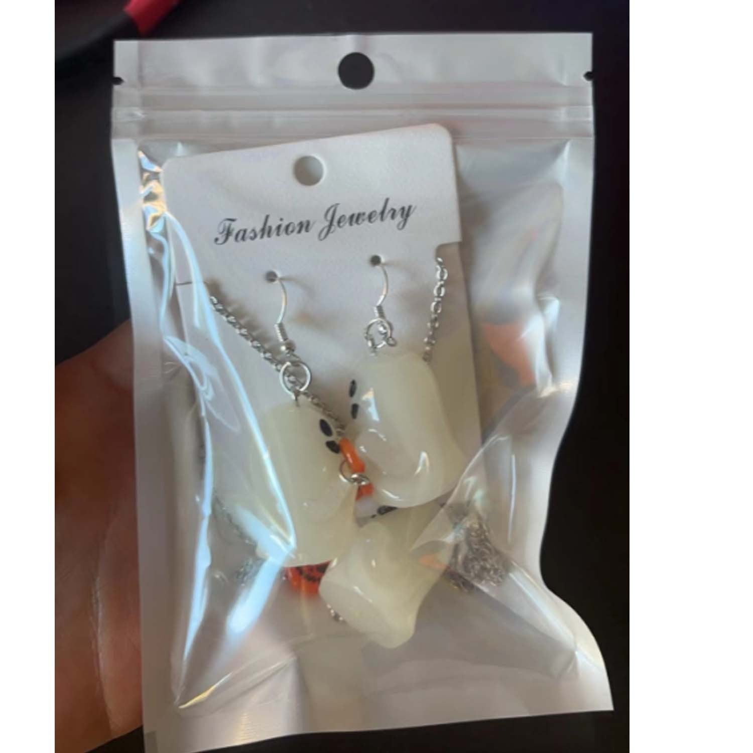 Wholesale  3D Glow-in-the-Dark Ghost Pumpkin Candy Corn Pendant Earrings
