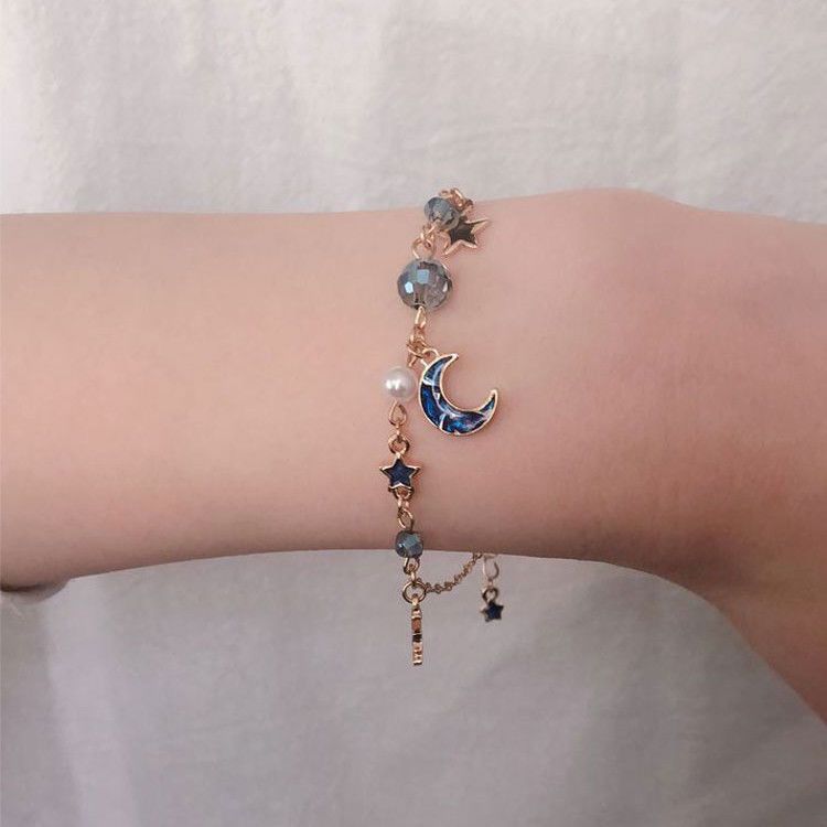 Wholesale Stars and Moon Accompany Niche Stars and Moon Bracelet
