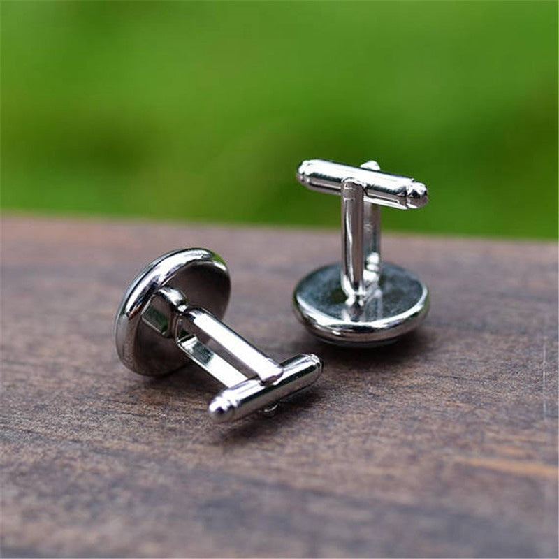 Wholesale Alloy Van Gogh Starry Night Sunflower Time Gemstone Cufflinks