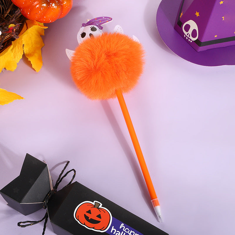 Wholesale Halloween Ghost Hair Ball Ballpoint Pen