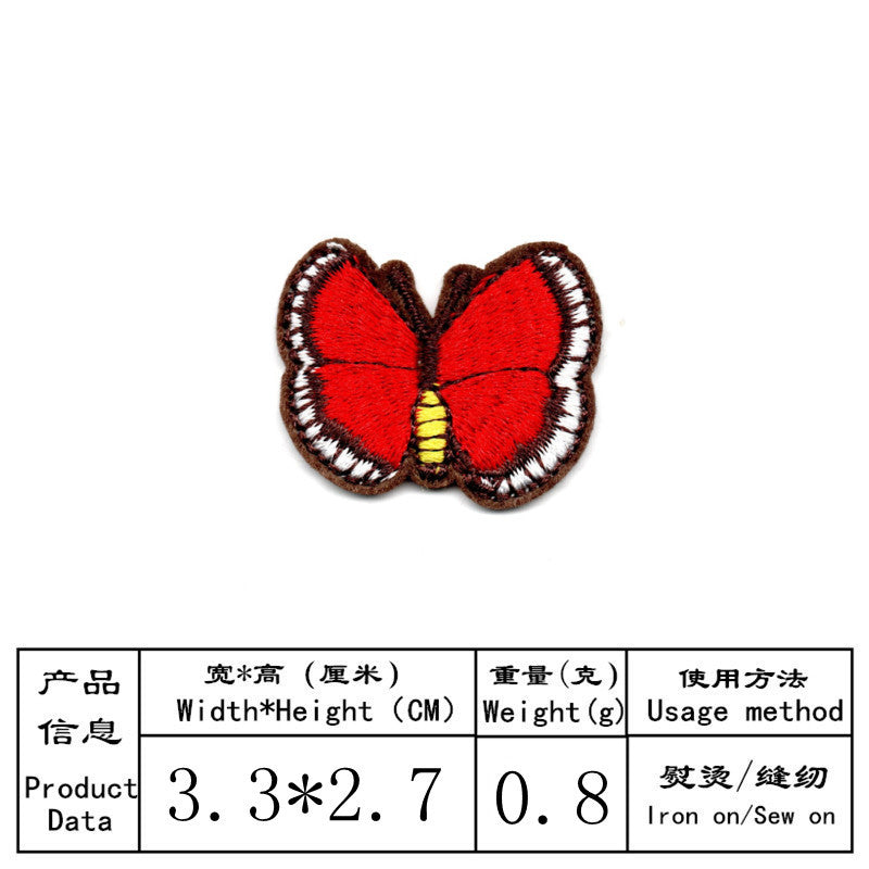 Wholesale Embroidered Animal Patches Rabbit Butterfly Cartoon Sew On Applique For Bags Clothes Towels DIY Decorative Craft Accessory