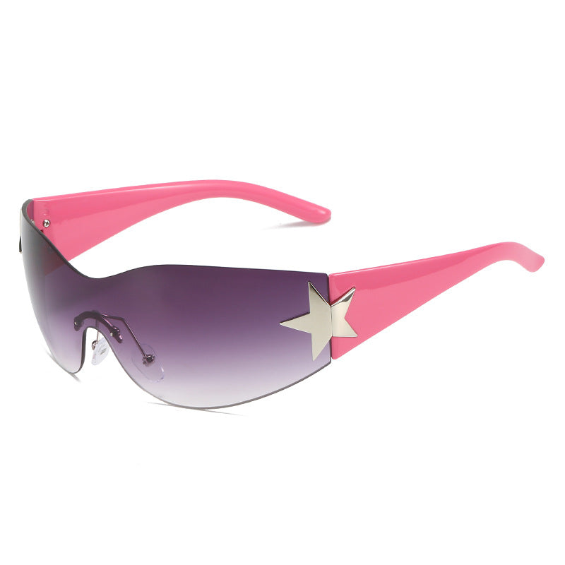 Wholesale One-piece Five-pointed Star Sunglasses