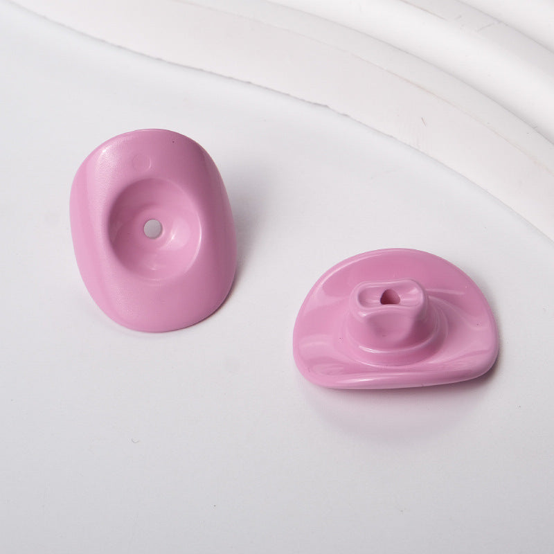 Wholesale of 100PCS/PACK Denim Hats, Perforated Cartoon Acrylic Jewelry Accessories, Beads