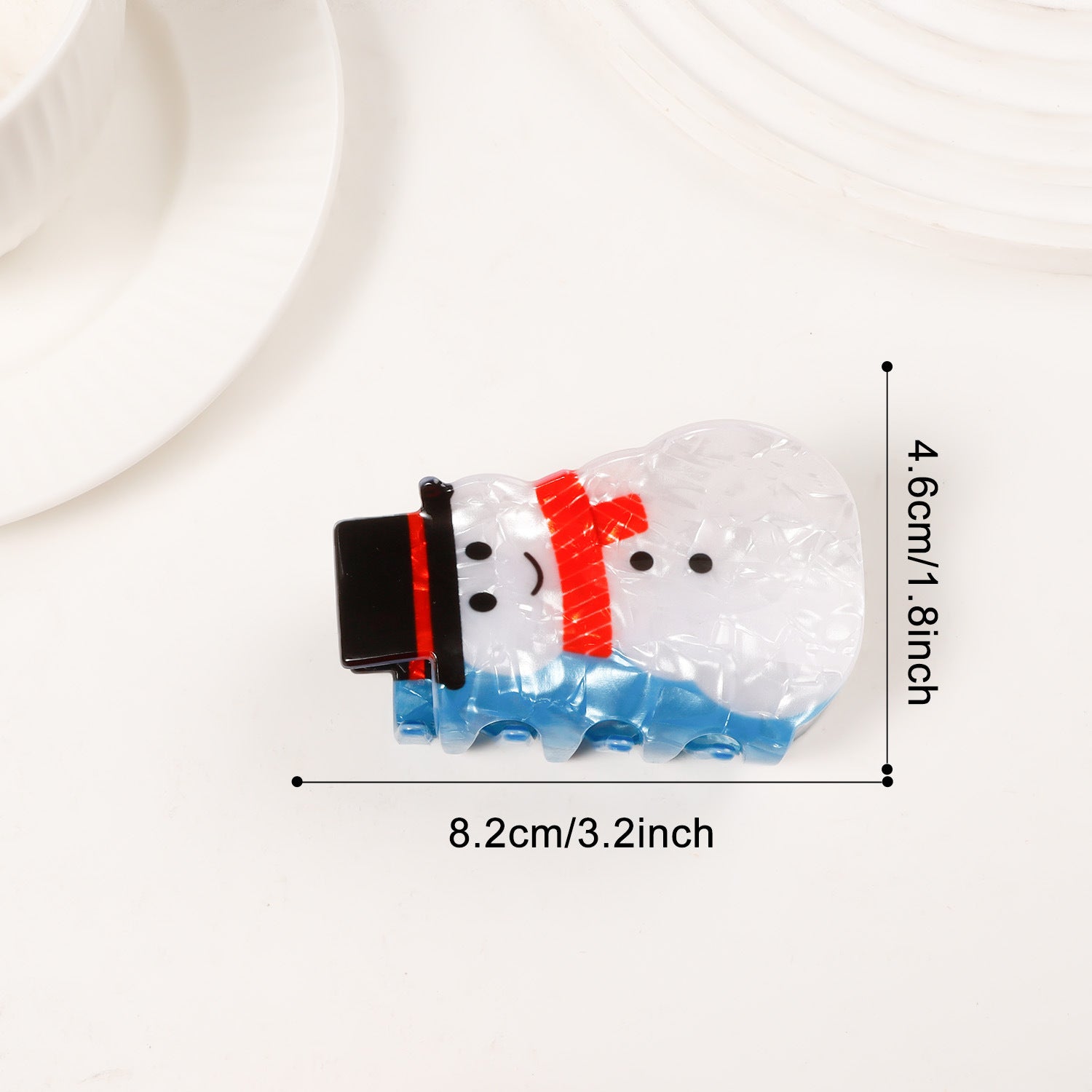 Wholesale PVC Hair Claw Clip Christmas Snowman Gingerbread Candy Cane Theme Holiday Party Hair Accessory For Women