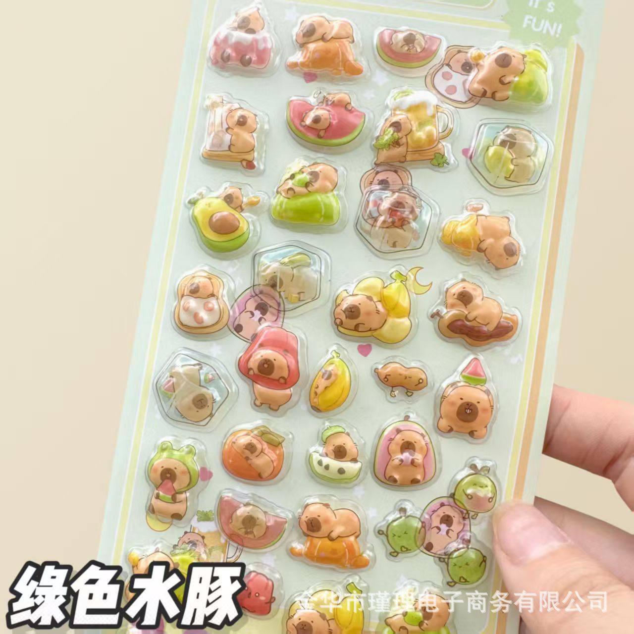 Wholesale 10pcs Cartoon Fun Hollow Crystal Cute Animal 3D Stickers OLY Exclusive