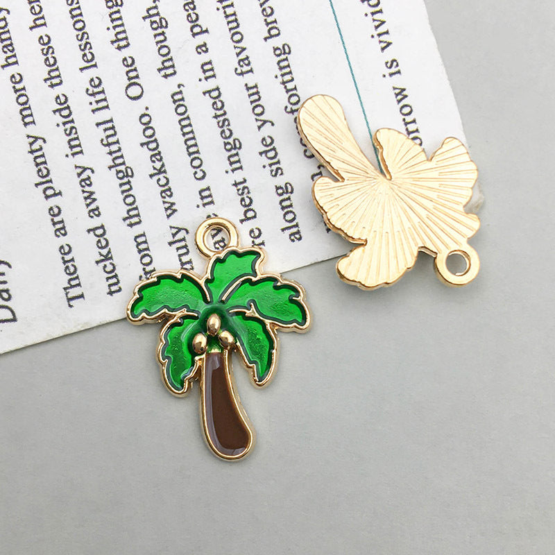 Wholesale 1 New Oil Dripping Alloy Colorful Simulation Apple Cherry DIY Pendant