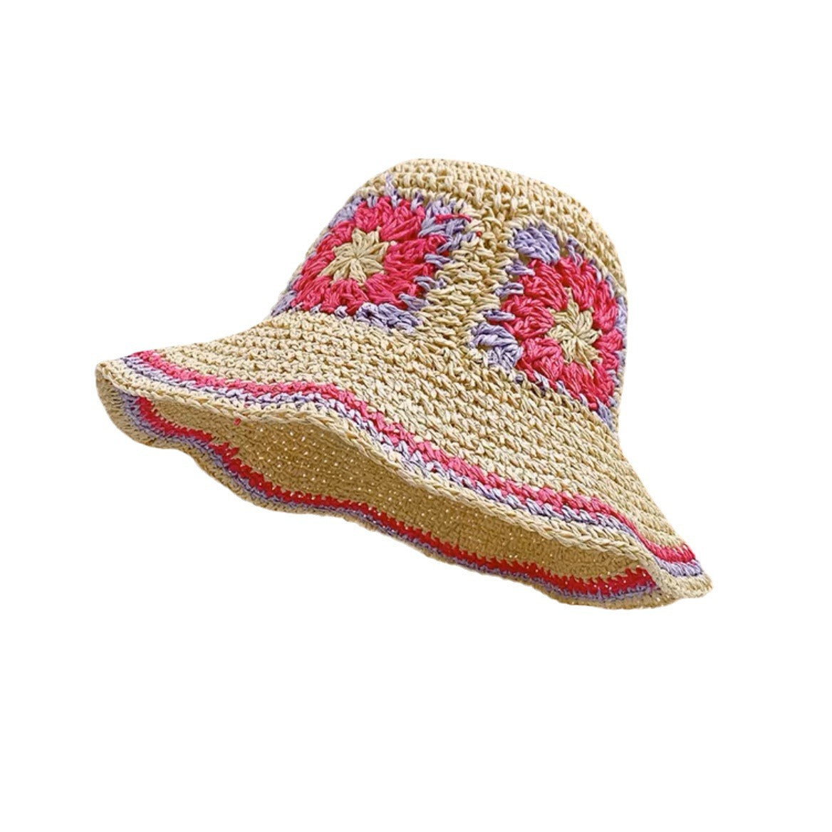 Wholesale Sweet Sunscreen Fisherman's Hat with Big Eaves and Small Woven Straw Hats