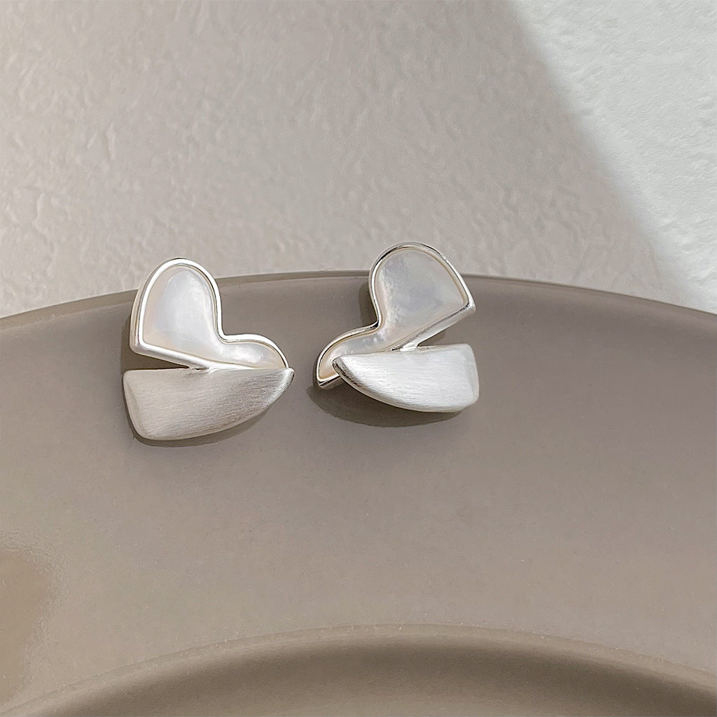 Wholesale Golden brushed frosted geometric earrings