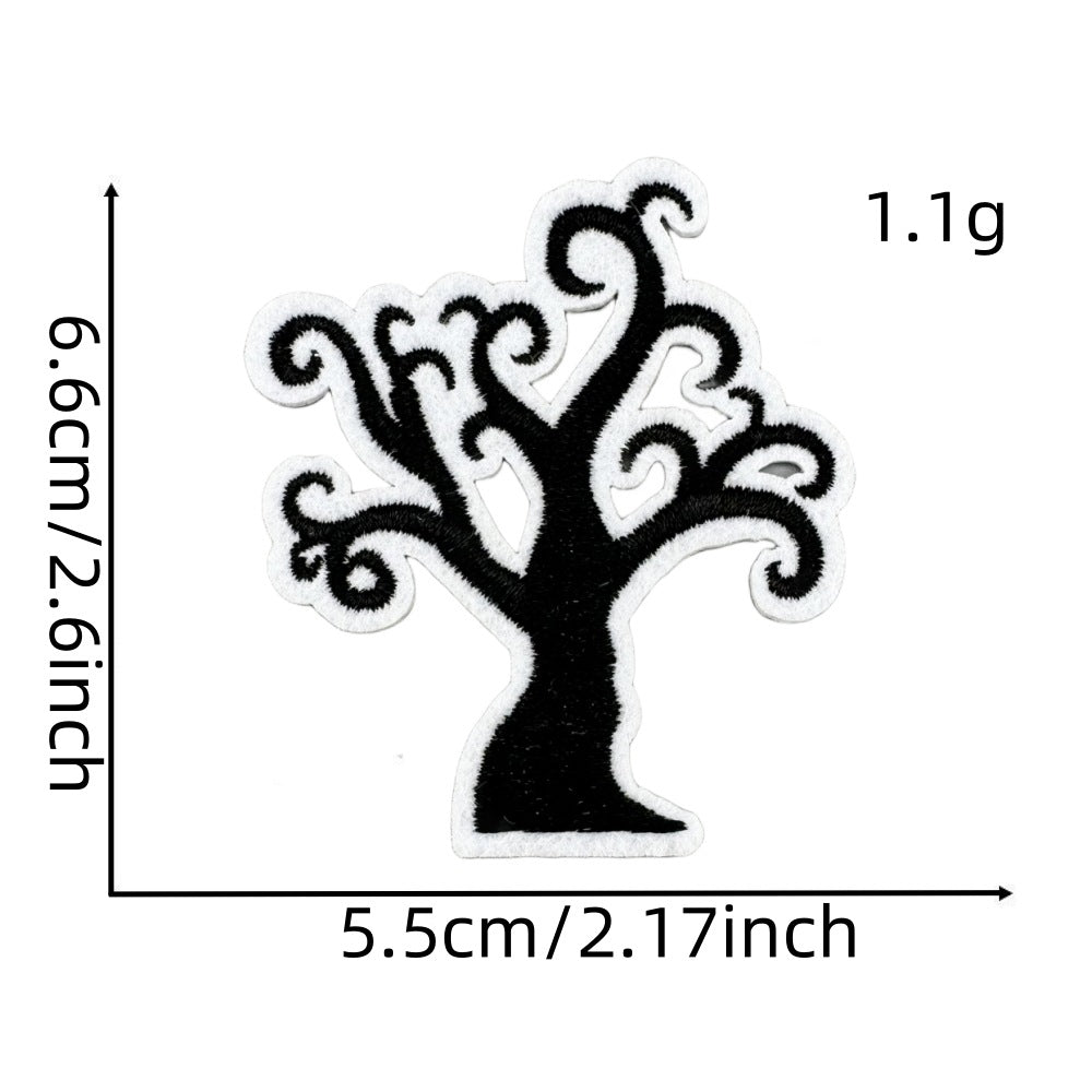 Wholesale Polyester Iron On Embroidered Patches  Pumpkin Ghost Black Series Home Decor Accent