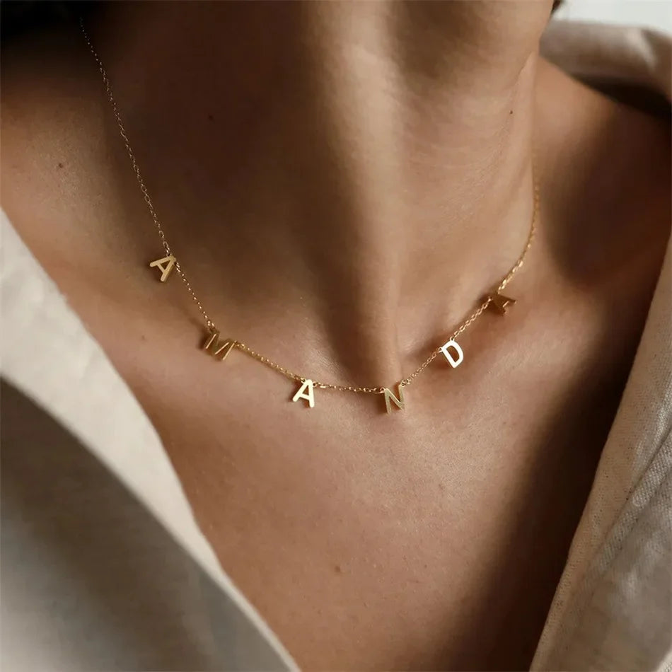 Wholesale English letter necklace Valentine's Day DIY clavicle chain