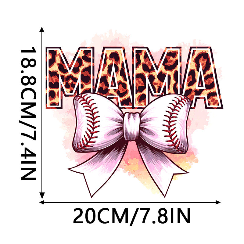 Wholesale 10pcs Leopard print bow Mother's Day UV DTF Ready to Press Transfers Wraps