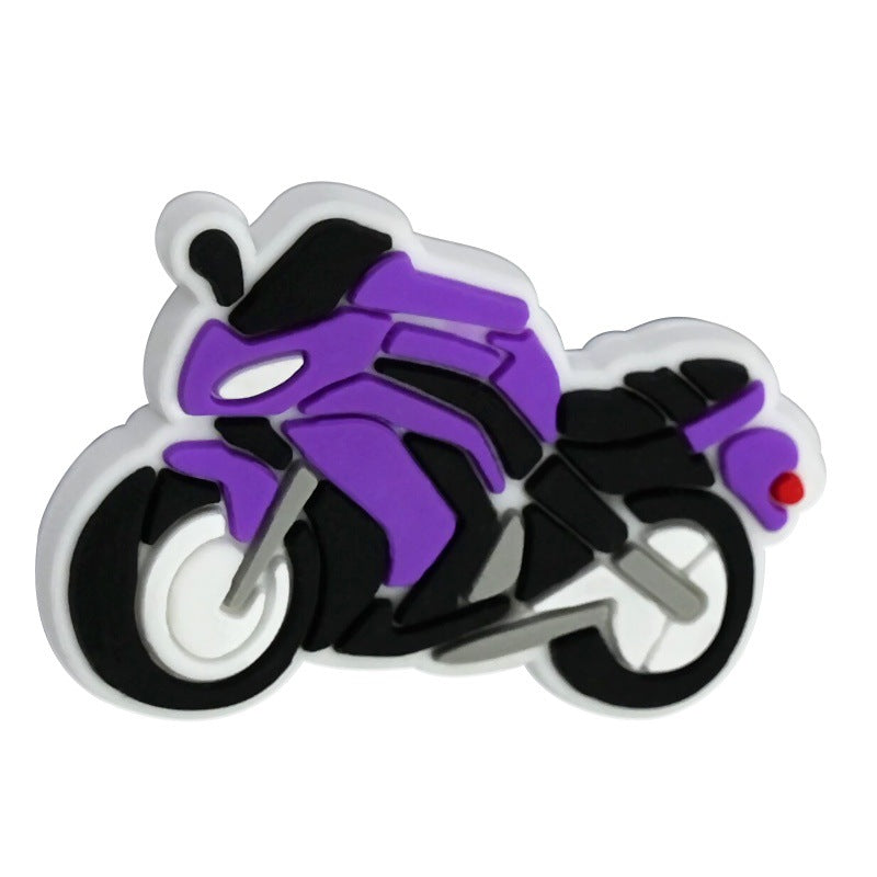 Wholesale Random 100pcs Motorcycle Beads PVC Soft Rubber Beads Focal Beads