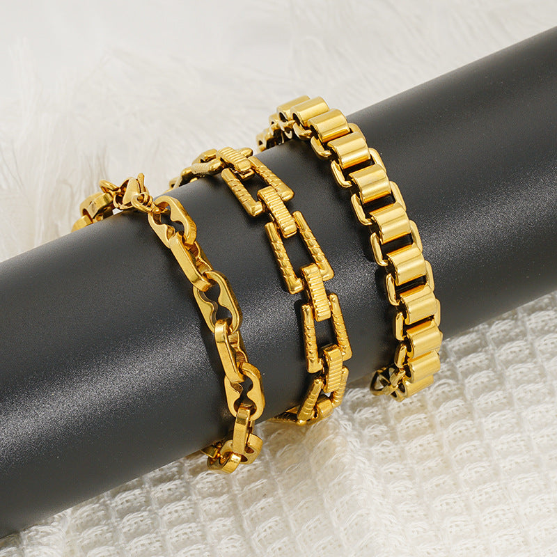 Wholesale fashion stainless steel hip-hop bracelet  unisex jewelry