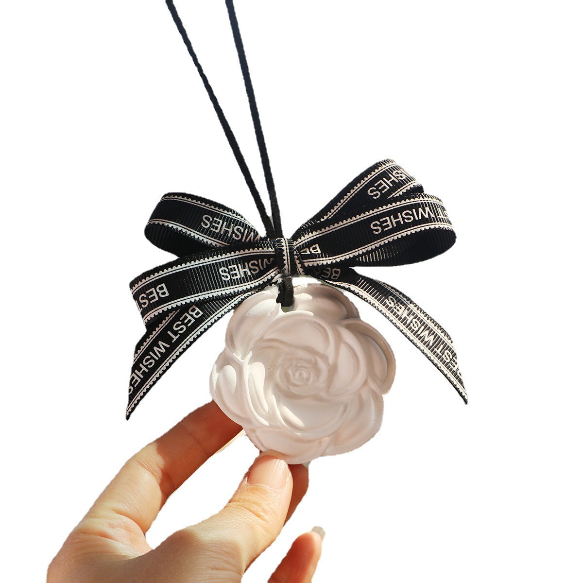 Wholesale Camellia Car Fragrance Expanding Stones Pendant