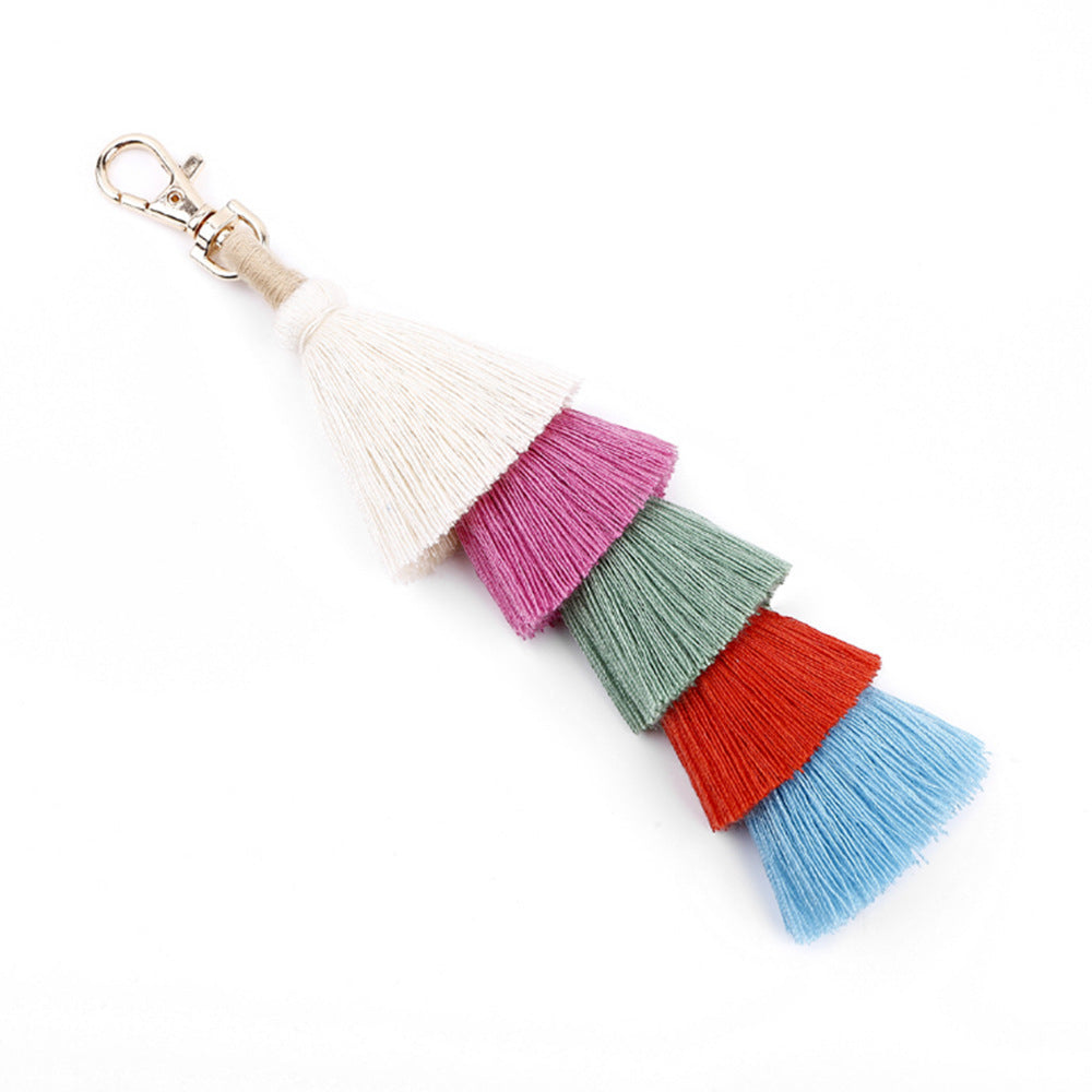 Wholesale Bohemian Tassel Pendant DIY Hand-woven Keychain