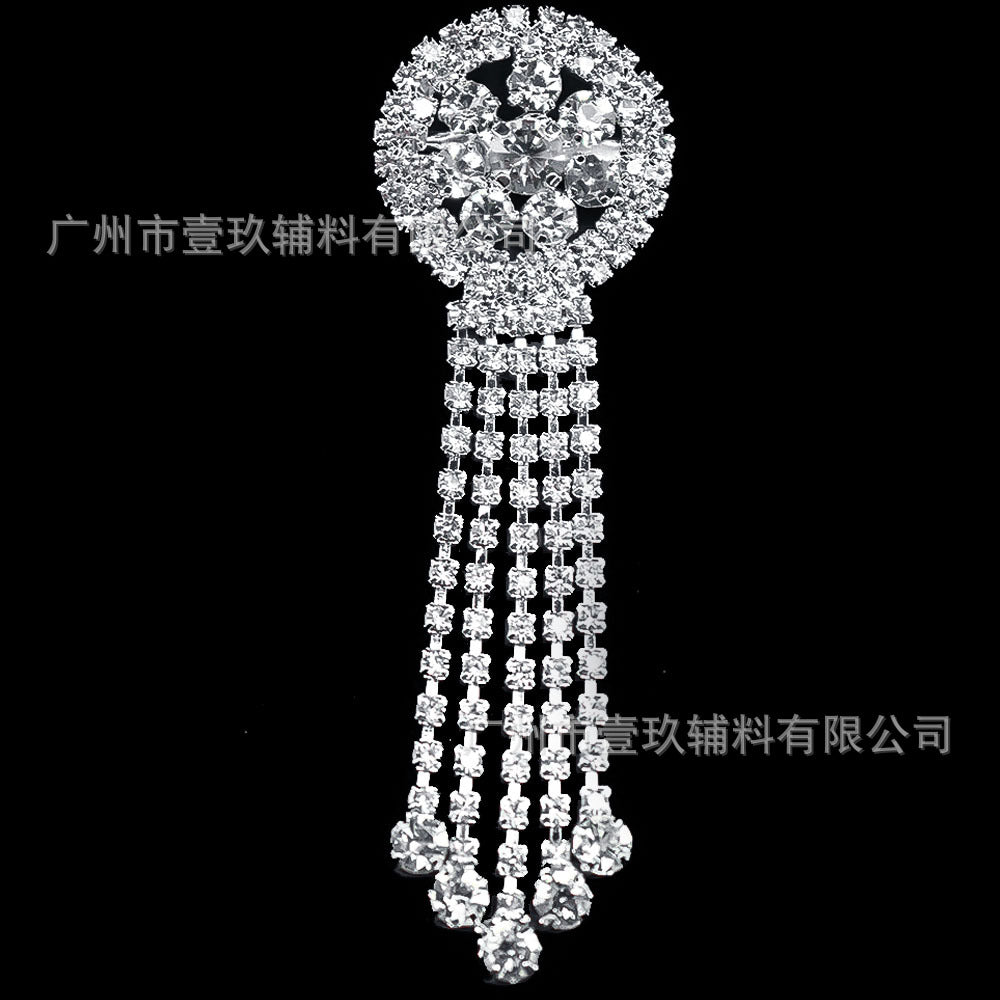 Wholesale Bow Water Diamond Crystal Chest DIY Patches