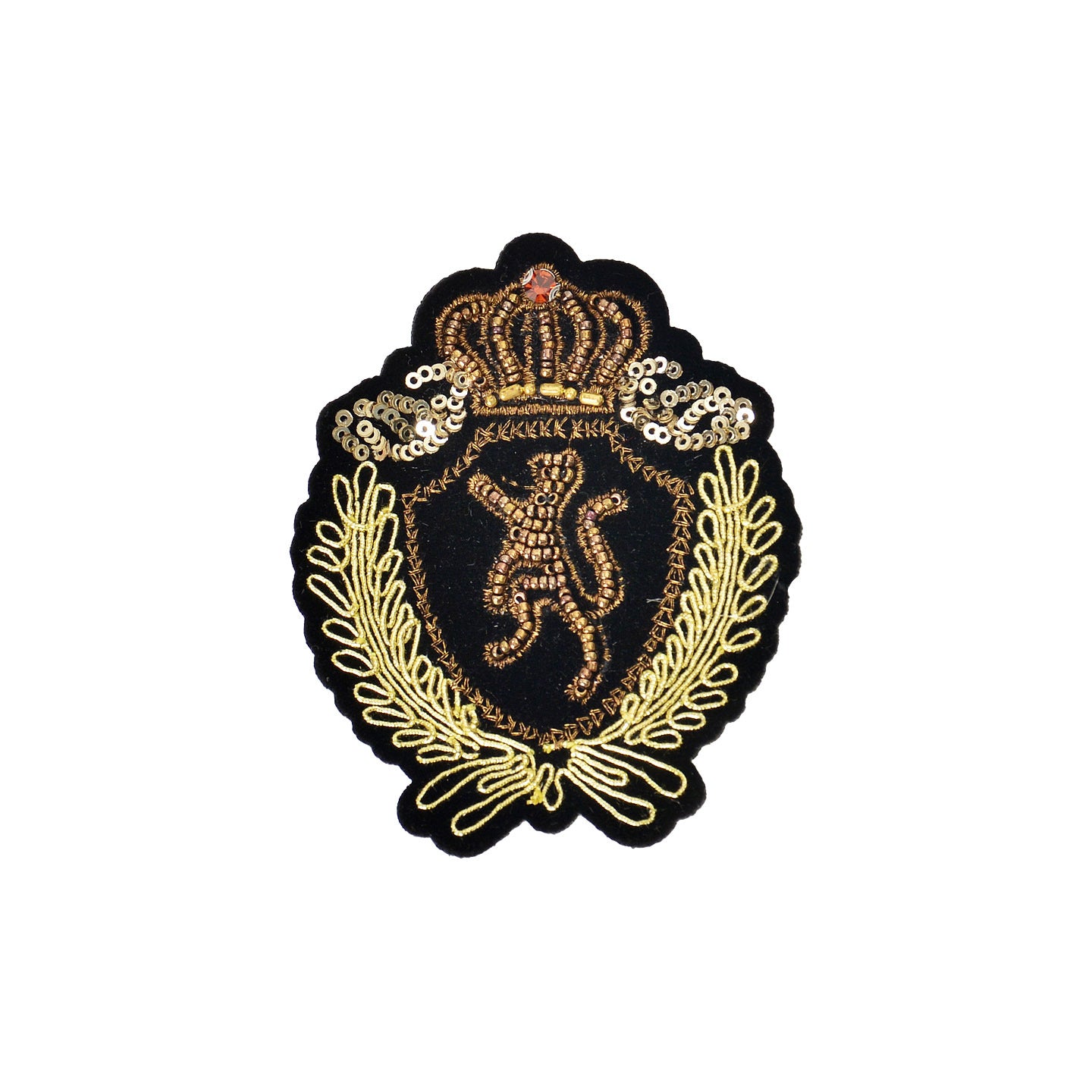 Wholesale College Style 3D Embroidered Tiger Badge Patch Beaded Felt Applique Fashion Accessory For Suit Or Towel Boutique Resale Gift