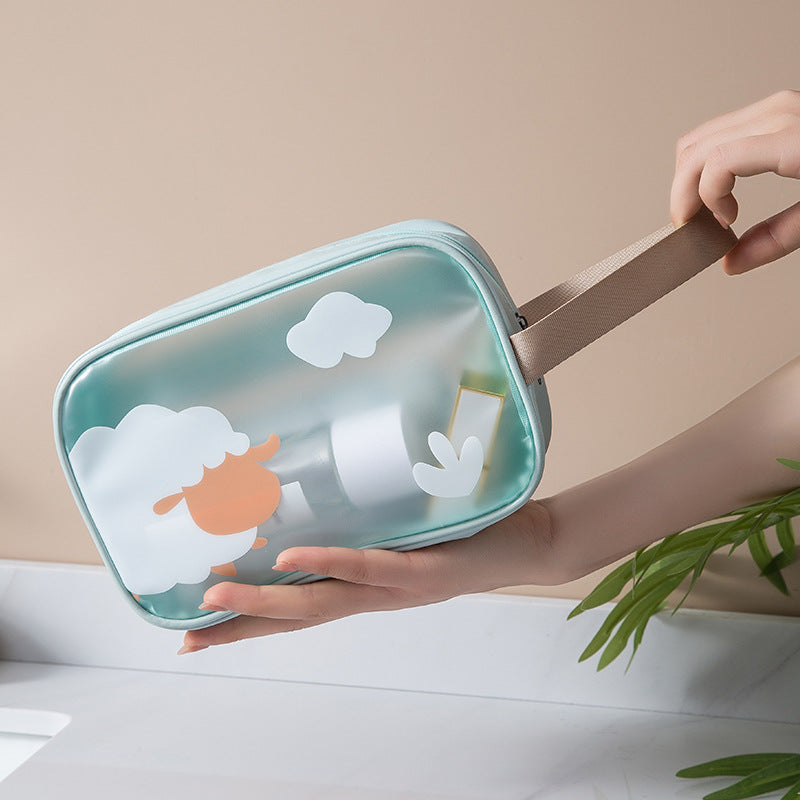 Wholesale TPU Dry Wet Separation Wash Bag Waterproof Handheld Makeup Bag