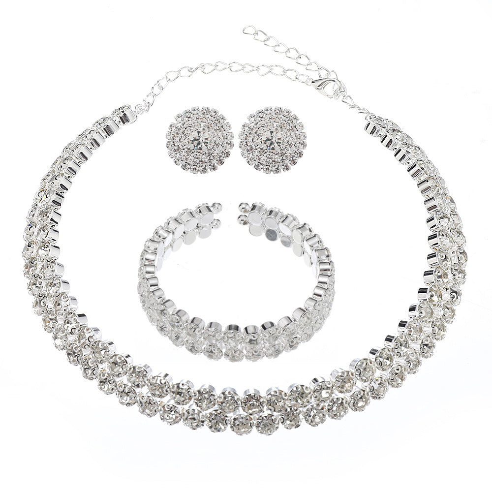 Wholesale Jewelry set studded with rhinestones