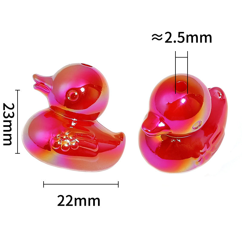 Wholesale 50pcs Cartoon Acrylic  Duckling DIY Accessories Beads